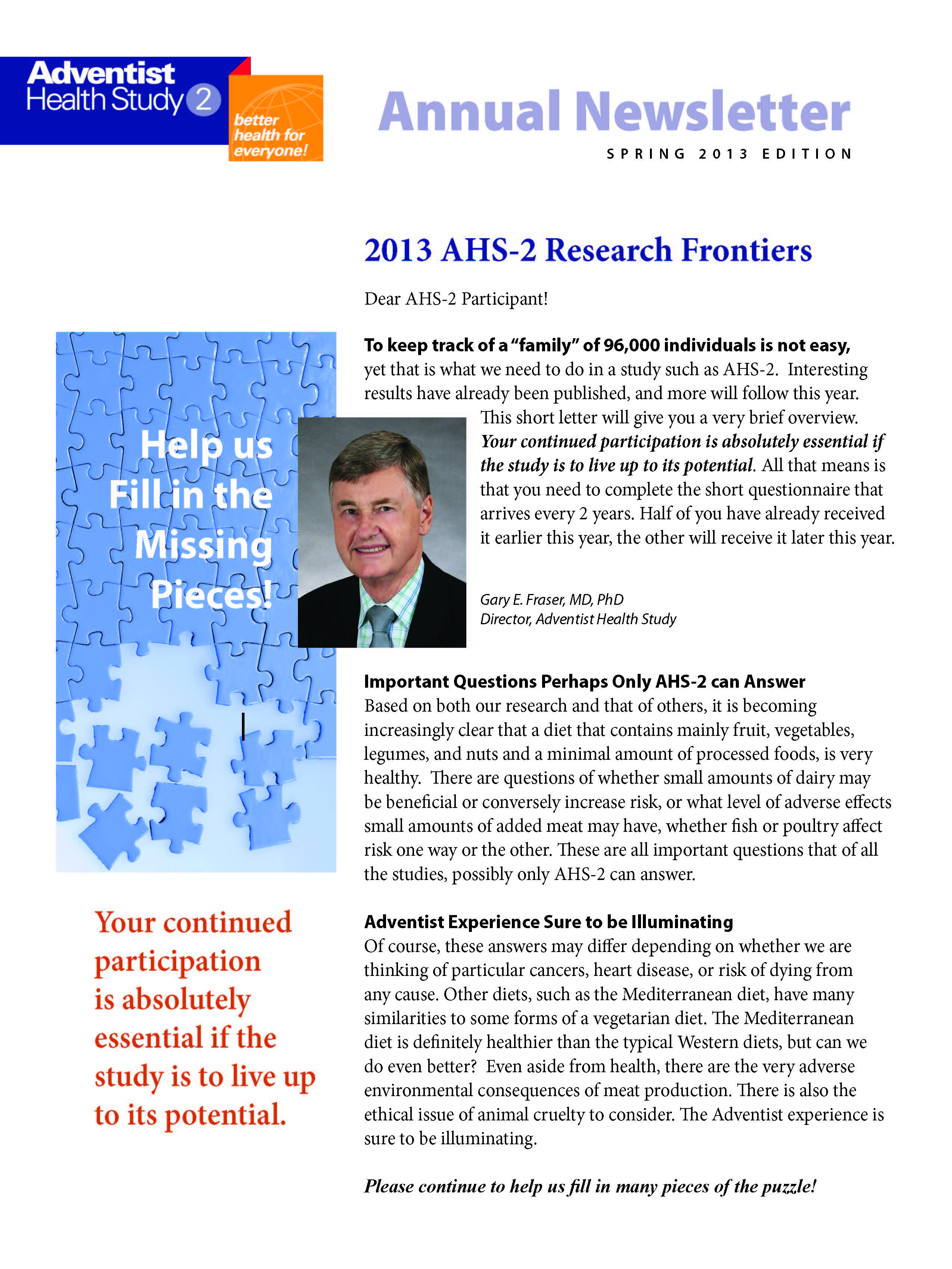 2013 AHS Newsletter