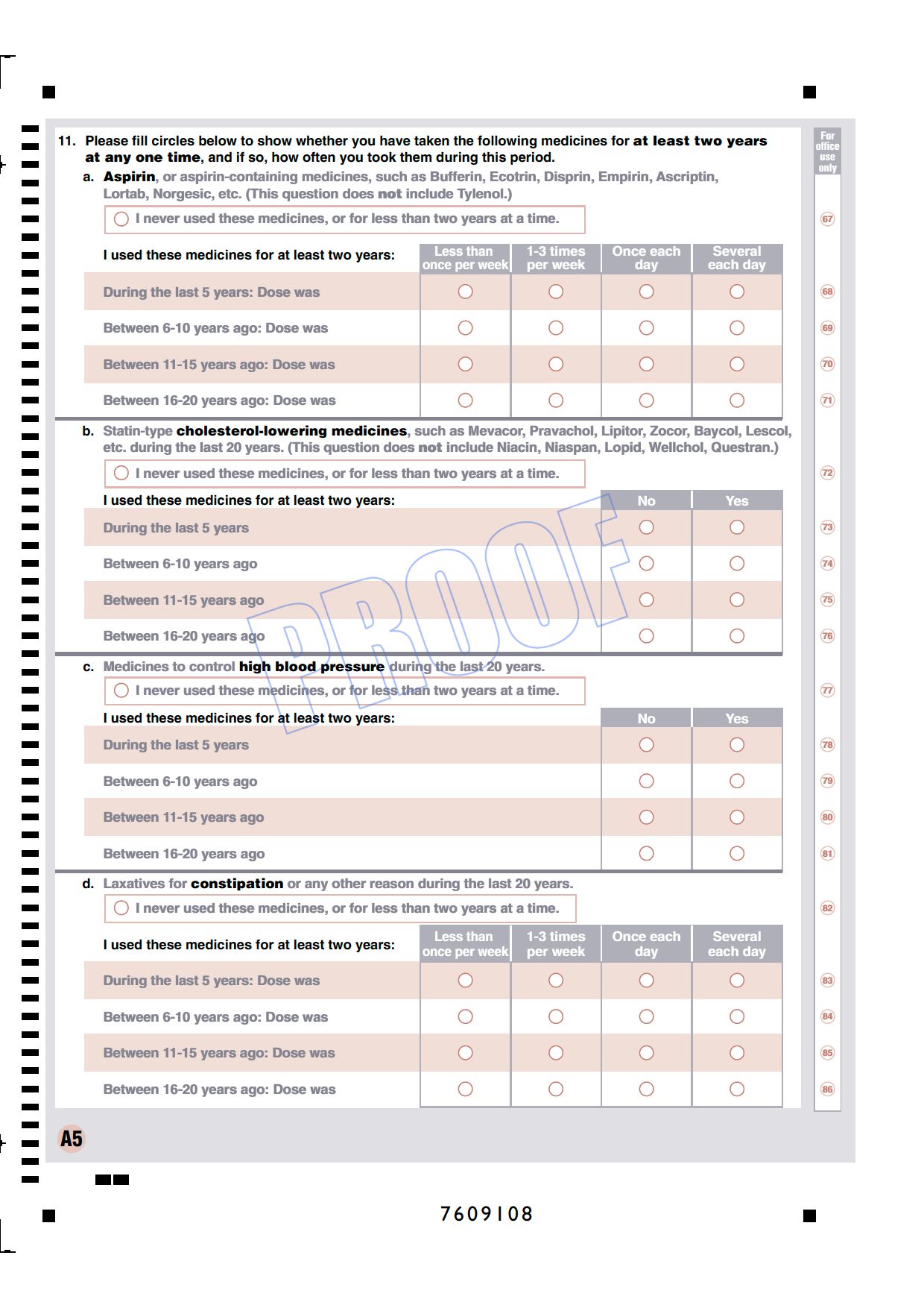 Baseline Questionnaire - Version 3 - Page A5