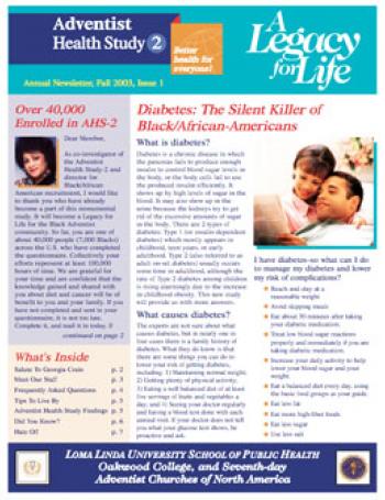 2003 AHS Black Emphasis Newsletter