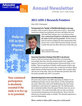 2013 AHS Newsletter